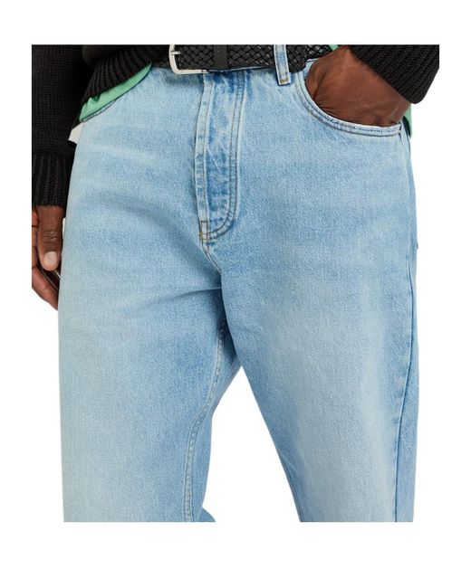 Studio Nicholson Blue Mid-Rise Straight-Leg Jeans for men