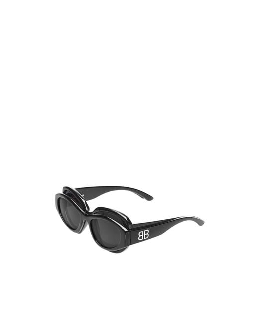 Balenciaga Black Eyewear Superbusy Round-Frame Sunglasses