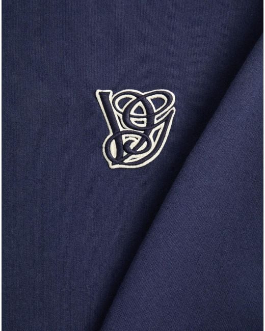 Valentino Blue Cotton Sweatshirt With Vg Patch for men