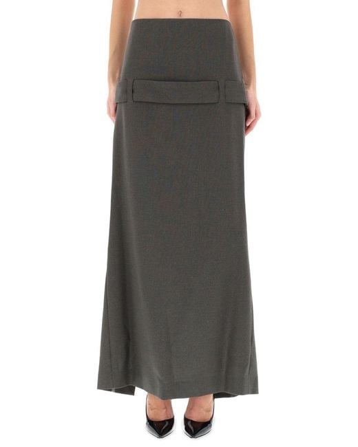 Jean Paul Gaultier Black Martingale Detailed Deconstructed Skirt