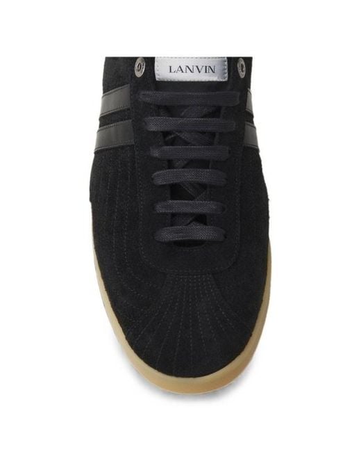 Lanvin Black Glen Low-Top Sneakers for men