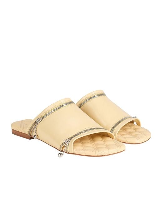 Burberry Natural Ssimple Leather Slippers