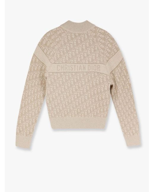 Dior White Double-Sided Zipper Cardigan