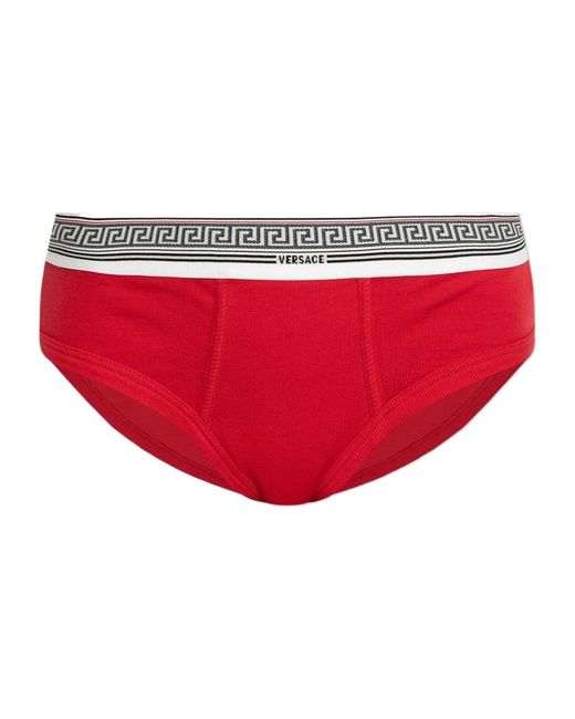 Versace Red Logo Waist Briefs