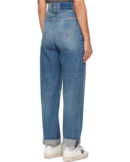 Golden Goose Deluxe Brand Blue Kim Logo Patch Jeans