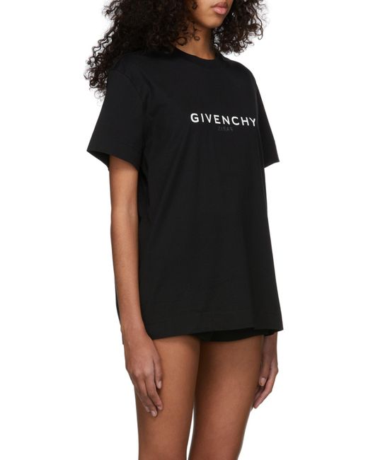 Givenchy Black 4G Emblem Printed Crewneck T-Shirt