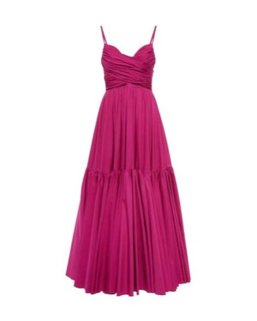 Giambattista Valli Purple Tiered Cotton Poplin Gown