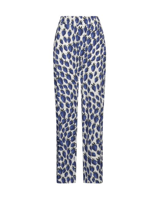 Burberry Blue Pants Viscose