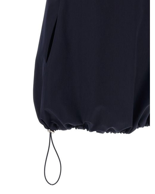 Prada Blue Sleeveless Drawstring Dress