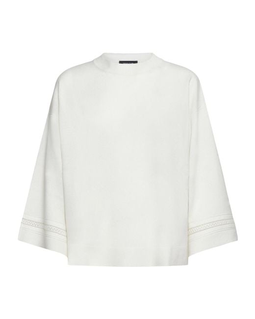Fabiana Filippi White Crewneck Knitted Jumper