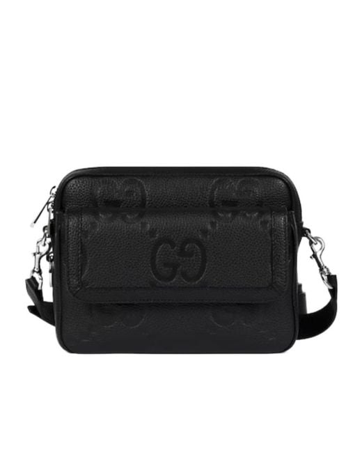 Gucci Black Jumbo Gg Small Crossbody Bag for men