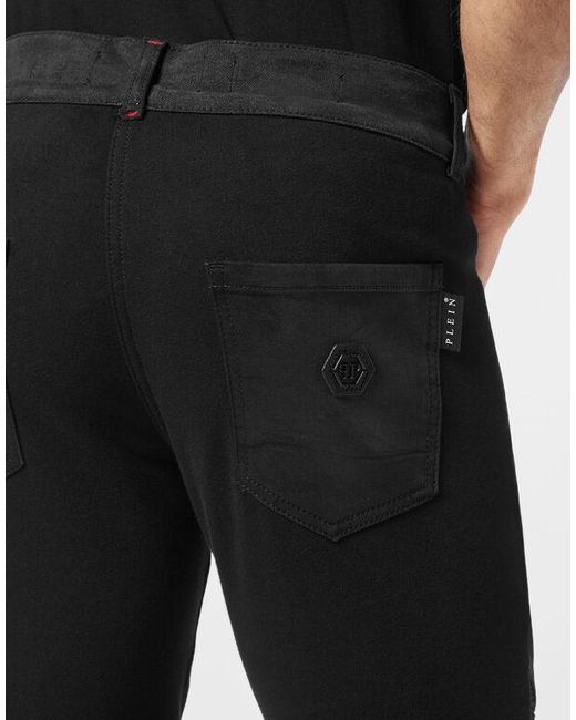 Philipp Plein Black Multi-Pocket Jeans for men