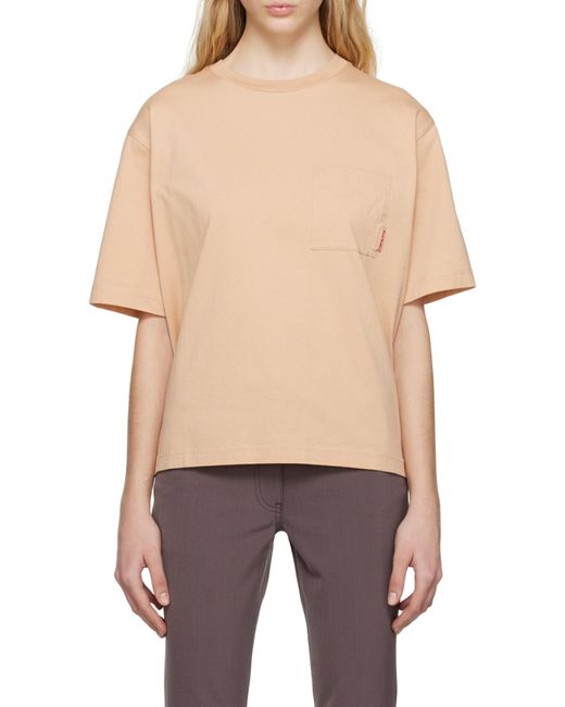 Acne Natural Round-Necked T-Shirt for men