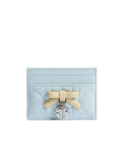 Dior Blue Lady Freesia Card Holder