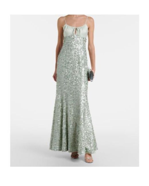 Jonathan Simkhai White Zarena Sequined Gown