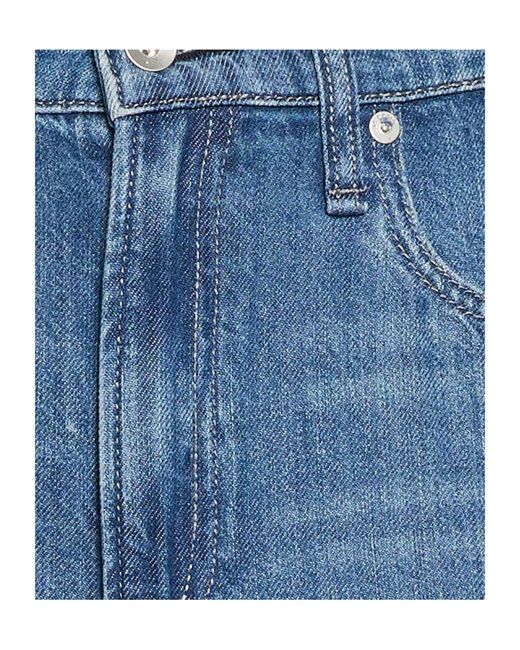 Rag & Bone Blue Mid- Straight-Leg Jeans