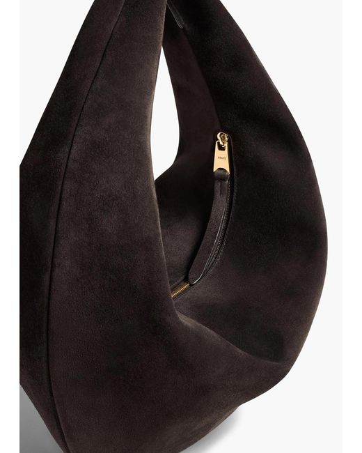 Khaite Black Olivia Zipped Medium Shoulder Bag
