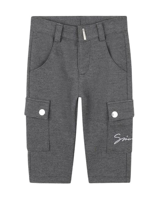 Givenchy Gray Logo Embroidered Overalls