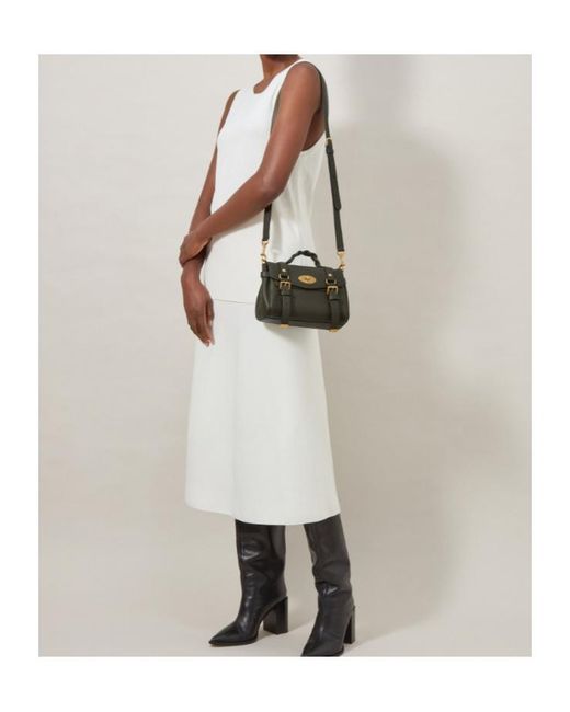 Mulberry Black Alexa Buckled Mini Crossbody Bag