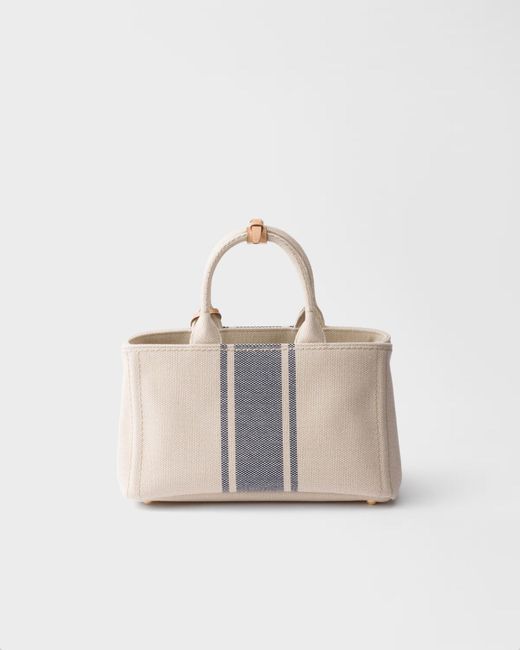 Prada Natural Jardinière Large Cotton Canvas Bag