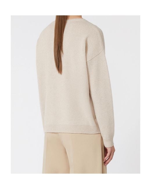 Max Mara White Mxmterra Oversized Jumper