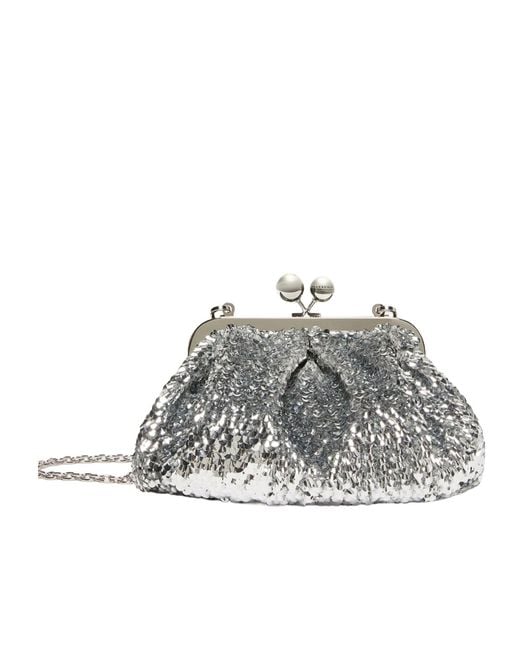 Weekend by Maxmara Gray Targa Embellished Clutch Bag