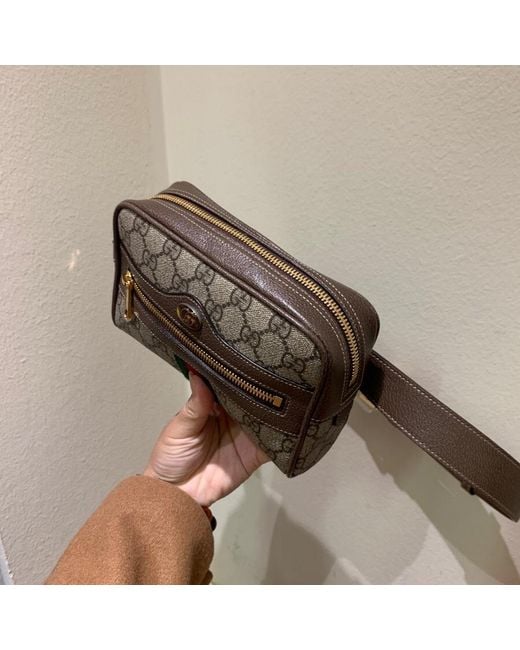 Gucci Brown Ophidia Gg Supreme Small Belt Bag Bag
