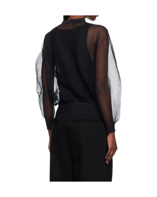 Issey Miyake Black V-Neck Cardigan