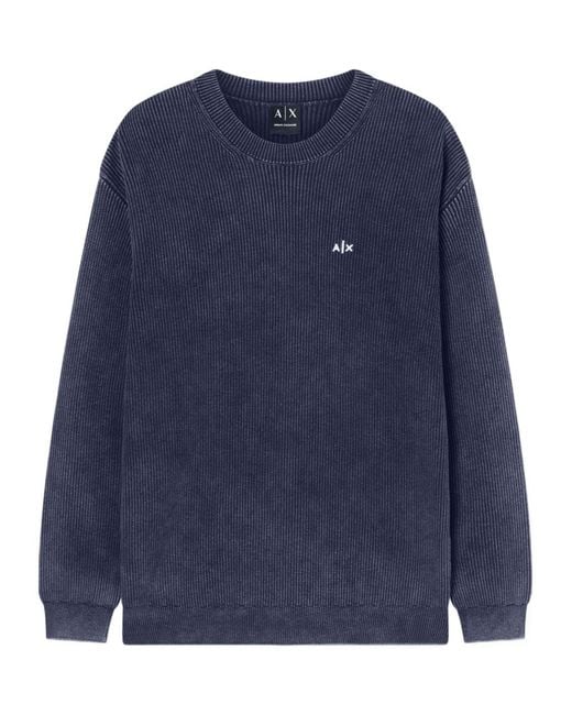 ARMANI EXCHANGE Blue Cotton Jumpers for men