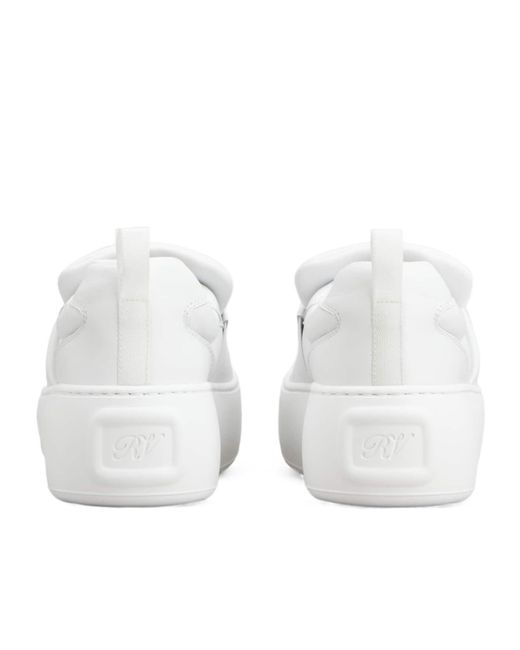 Roger Vivier White Viv' Up Embellished Buckle Sneakers