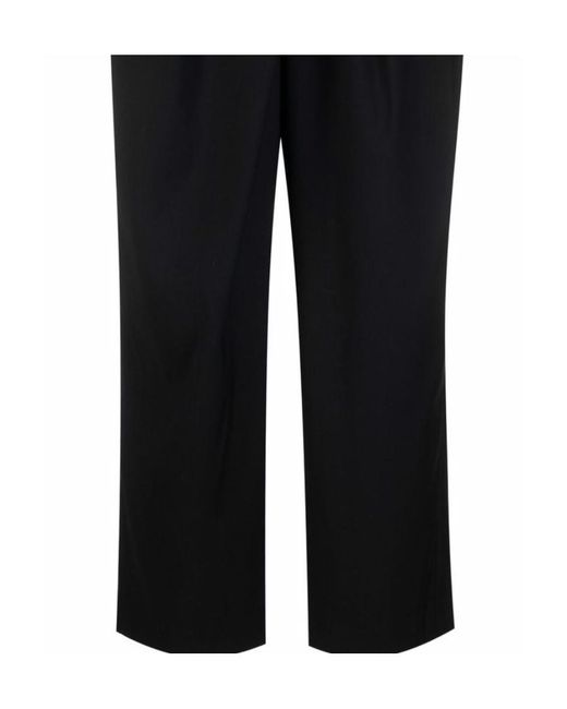 Edward Achour Paris Black High-Waisted Cropped Trousers