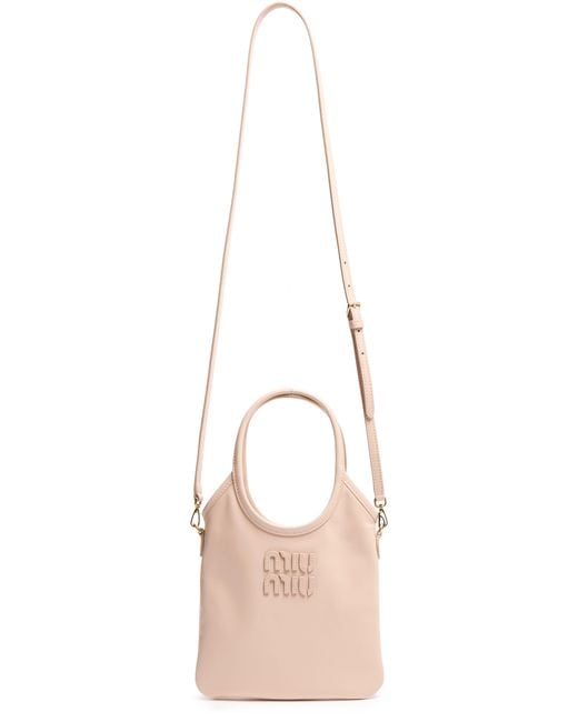 Miu Miu Natural Mini Ivy Soft Leather Bag