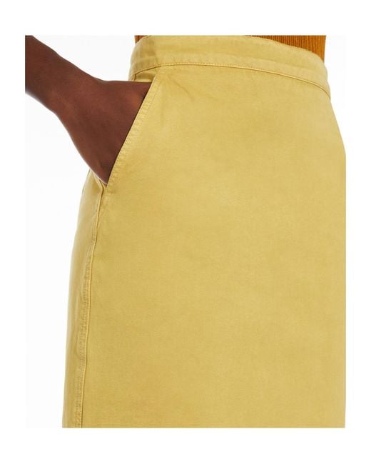 Max Mara Yellow High Waisted Midi Skirt