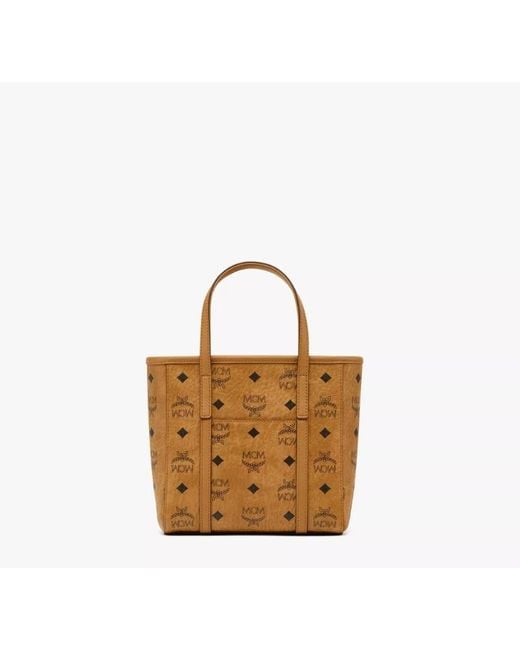 MCM Brown Aren Top-Zip Mini Shopper Bag