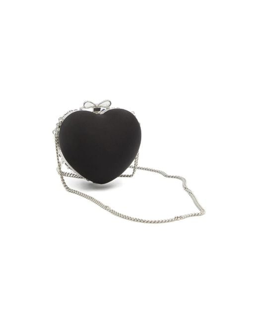 Self-Portrait White Crystal-Decorated Clutch