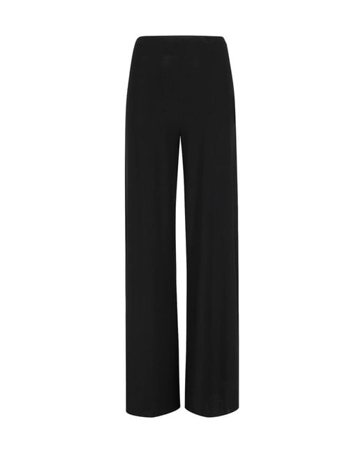 Norma Kamali Black Bias Elastic-Waist Pants
