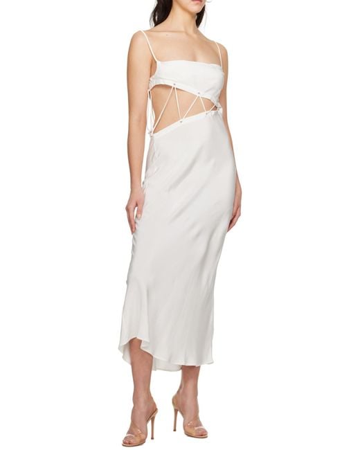 Christopher Esber White Disconnect Hollow Dress