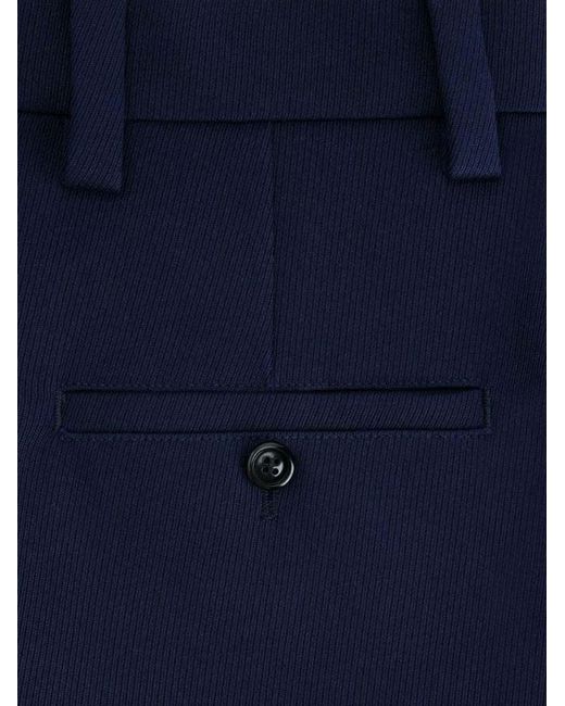 AMI Blue Ami Straight Fit Trousers