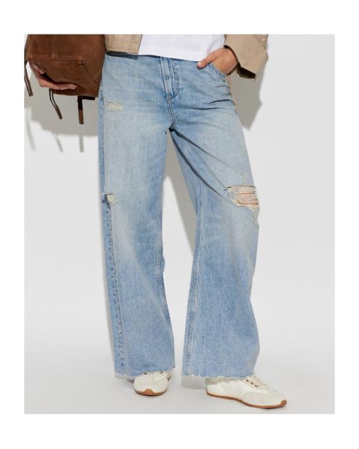 AllSaints Blue Belt Loop Jeans