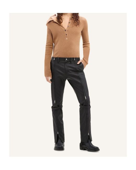 Courreges Natural Button-Fastening Cotton-Blend Jumper