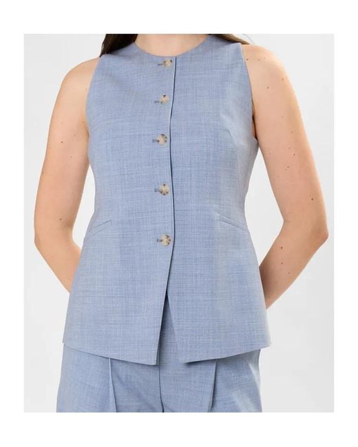 Boss Blue Button-Up Vest