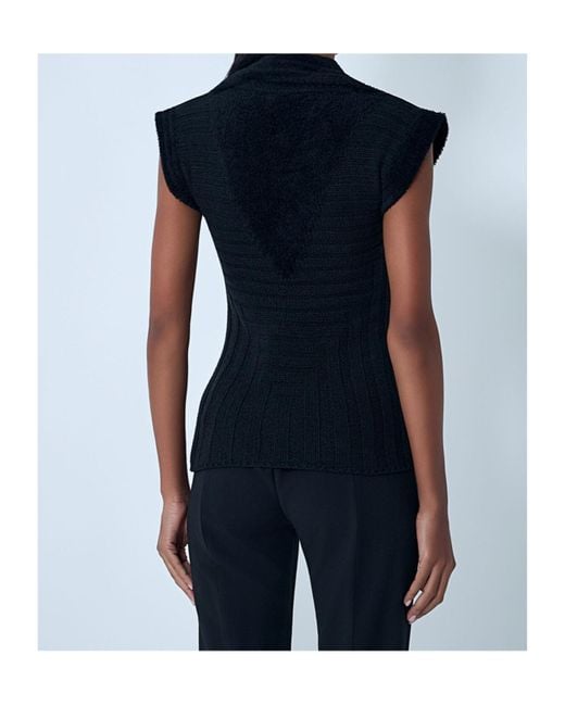 Kiko Kostadinov Blue Quimby Sleeveless Knitted Polo Vest
