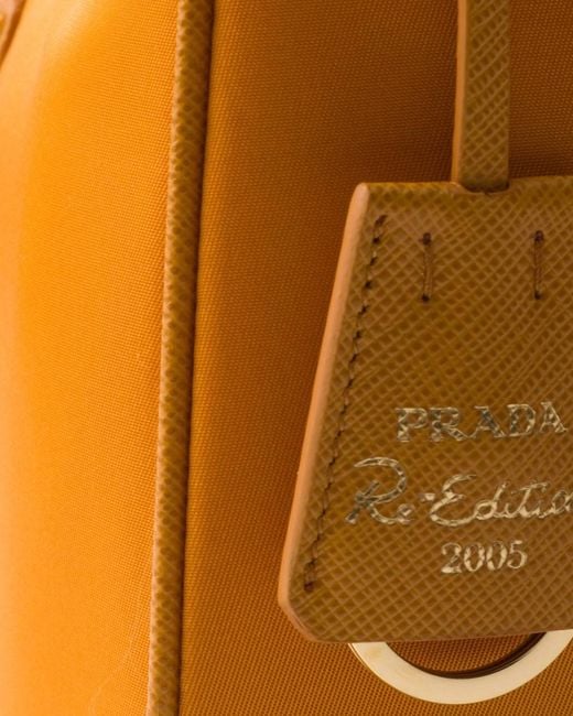 Prada Orange Logo Mini Bag