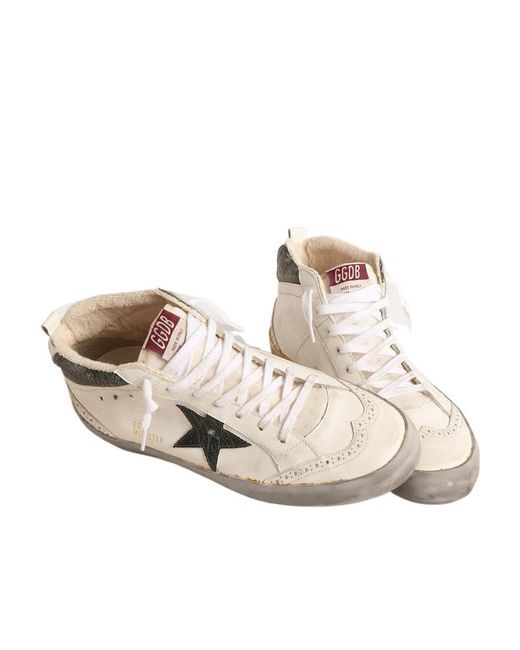 Golden Goose Deluxe Brand Natural Mid Star Double Quarter Sneakers for men