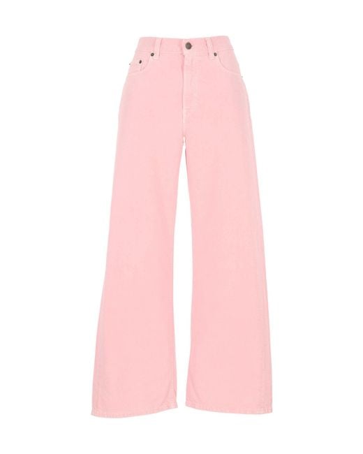 Haikure Pink Wide-Leg Jeans