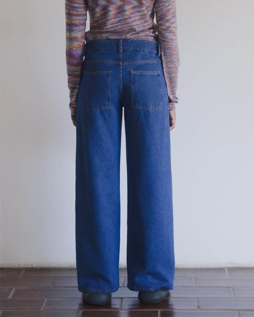 Baserange Blue Wide-Leg Jeans