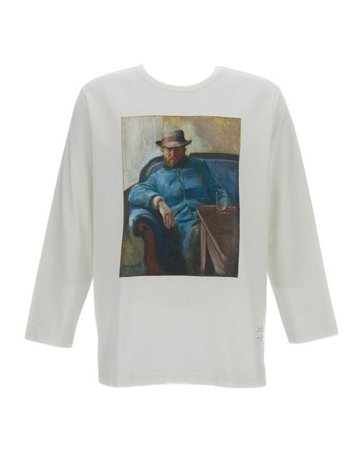 Junya Watanabe White Long-Sleeved T-Shirt for men