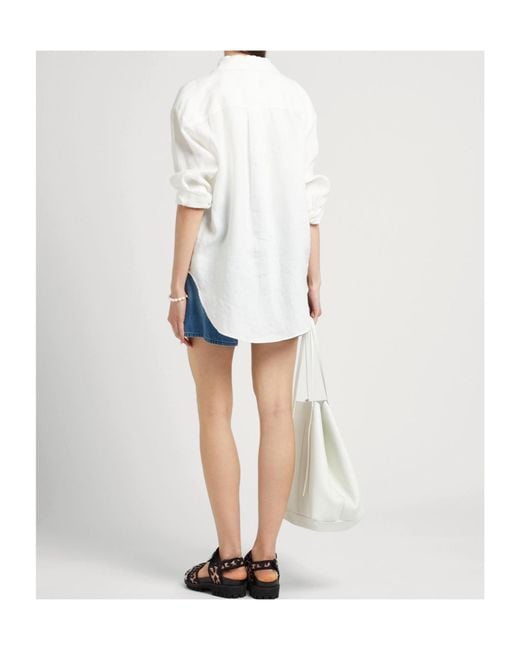 MAX&Co. White Long Sleeve Shirt