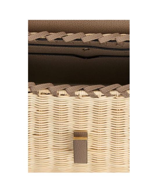 Valextra Natural Iside Vimini Medium Handbag