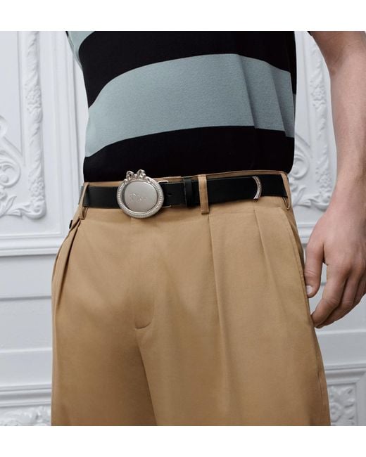 Dior Black Médaillon Belt for men